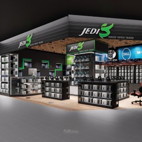 ออกแบบ ผลิต และติดตั้งร้าน : ร้าน Jedi Computer Shop (ห้างฟอร์จูน รัชดา กทม.)